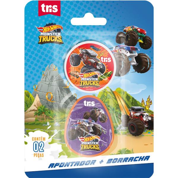 Apontador com Depósito e Borracha Monster Truck, Tris - BT 2 UN