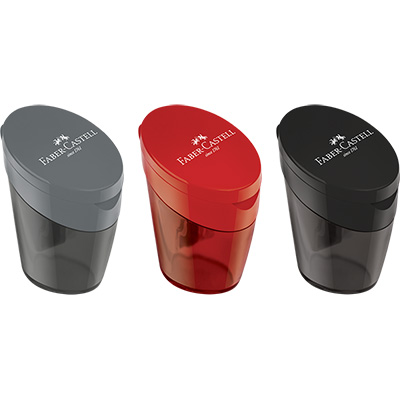 Apontador com Depósito Elipse, Cores Sortidas, Faber-Castell - 1 UN Apontador com Depósito Elipse, Cores Sortidas, Faber-Castell - 1 UN
