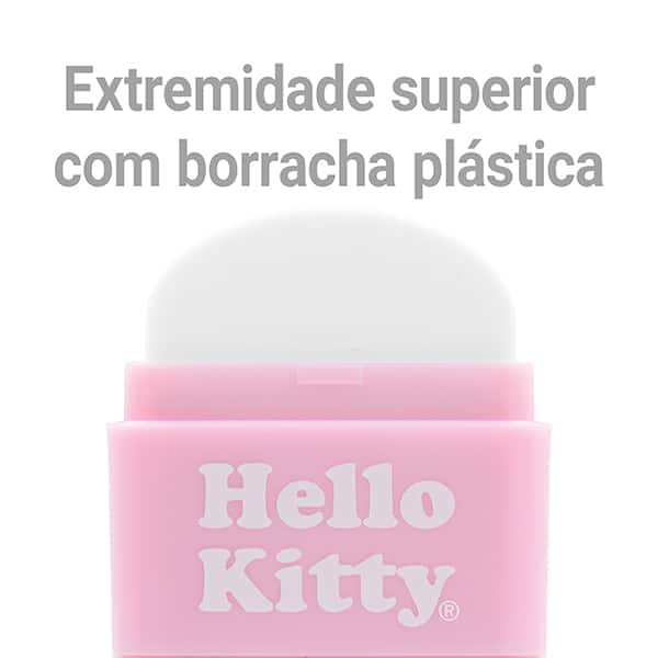 Apontador com depósito e borracha, Hello Kitty, Oval - BT 1 UN