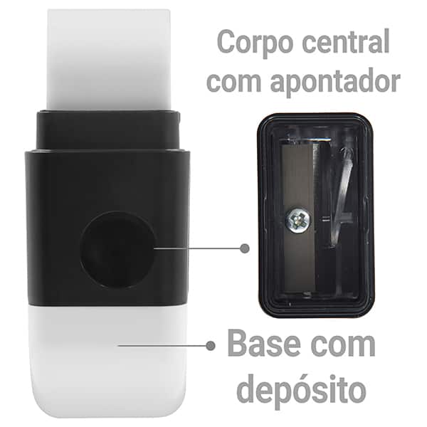 Apontador com depósito e borracha, Snoopy, Spiral - BT 1 UN Apontador com depósito e borracha, Snoopy, Spiral - BT 1 UN