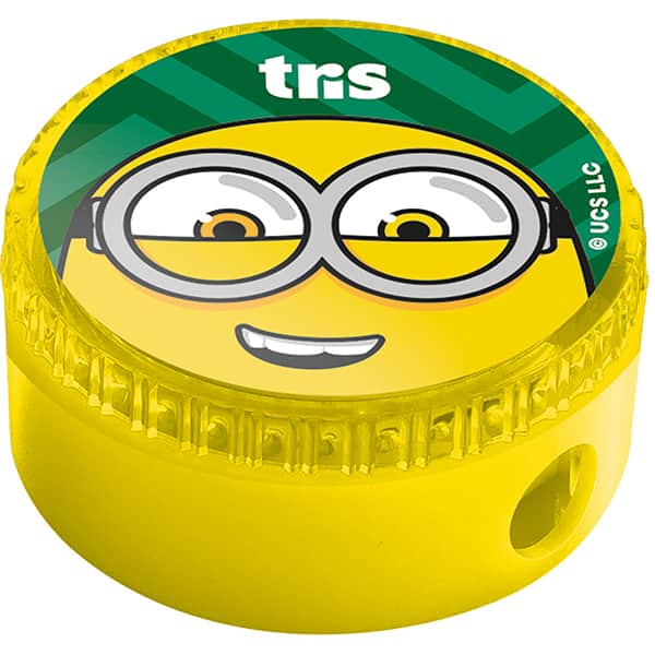 Kit Apontador com depósito + 1 borracha, Minions, 908513, Tris - BT 1 UN