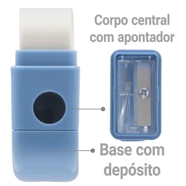 Apontador com depósito e borracha, Disney Stitch, Oval - BT 1 UN