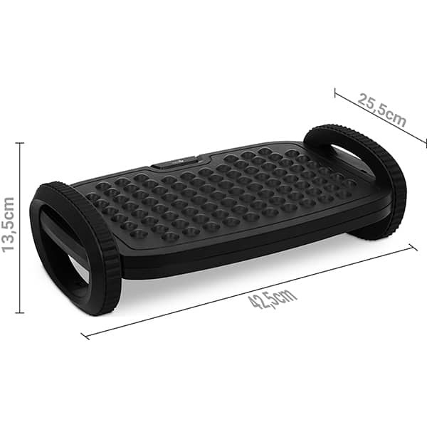 Apoio ergonômico para pés com ajuste de altura, Preto, F6040, App-tech - CX 1 UN