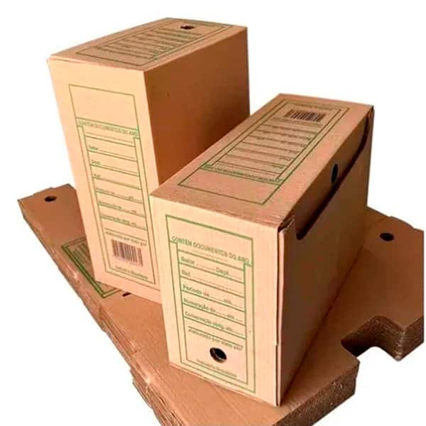 Arquivo morto papelão pardo, 355 x 135 x 255mm, 446K, Goodie - CX 25 UN