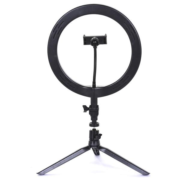 Ring Light Iluminador de Mesa com 3 tonalidades de Luz, Tripé e controle bluetooth - Smarts PC 1 UN