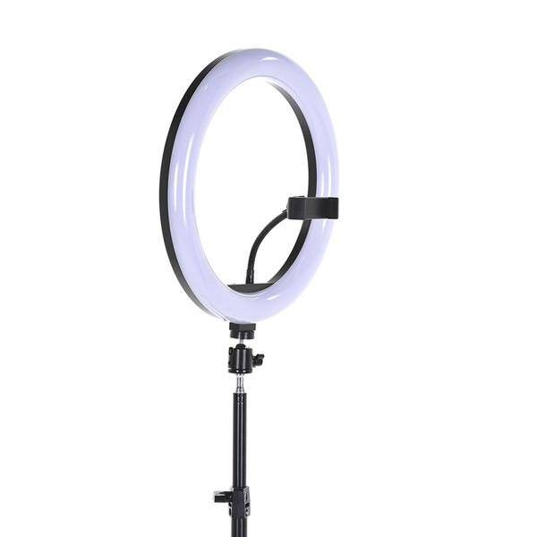 Ring Light Iluminador c/ Anel 10" Polegadas - 25cm c/ 3 Tonalidades de Luz, Tripé de 2,10m e Suporte para Smartphone - Smarts PC 1 UN