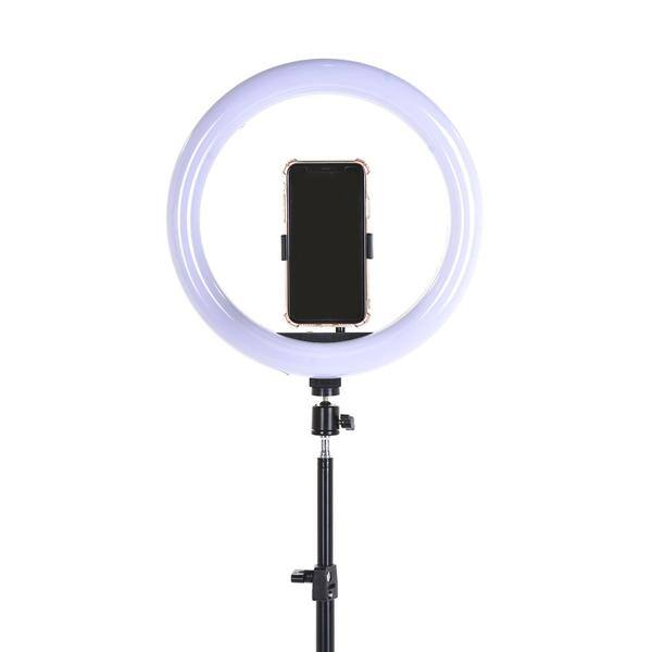 Ring Light Iluminador c/ Anel 10" Polegadas - 25cm c/ 3 Tonalidades de Luz, Tripé de 2,10m e Suporte para Smartphone - Smarts PC 1 UN