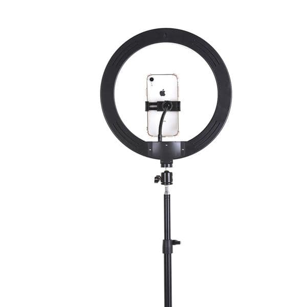 Ring Light Iluminador c/ Anel 10" Polegadas - 25cm c/ 3 Tonalidades de Luz, Tripé de 2,10m e Suporte para Smartphone - Smarts PC 1 UN