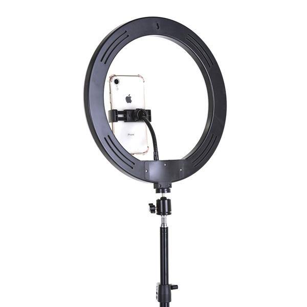 Ring Light Iluminador c/ Anel 10" Polegadas - 25cm c/ 3 Tonalidades de Luz, Tripé de 2,10m e Suporte para Smartphone - Smarts PC 1 UN