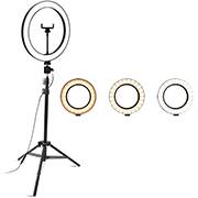 Ring Light Iluminador c/ Anel 12 Polegadas - 30cm c/ 3 Tonalidades de Luz, Tripé de 2,15m e Suporte para Smartphone - Smarts CX 1 UN