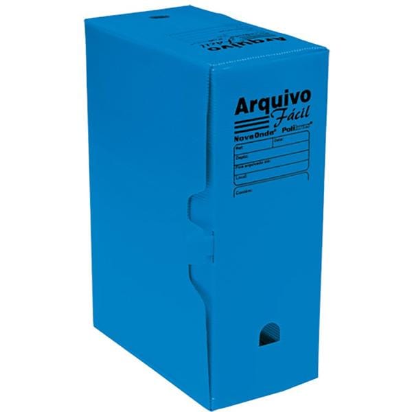 Arquivo morto novaonda fácil 250x130x350mm azul 044009 Polibrás PT 5 UN