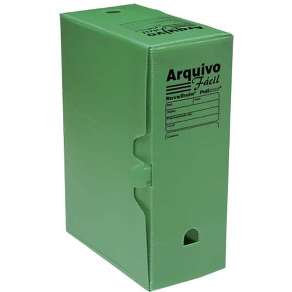 Arquivo morto novaonda fácil 250x130x350mm verde 044008 Polibrás PT 5 UN