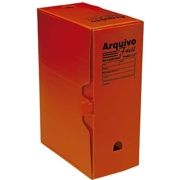 Arquivo morto novaonda fácil 250x130x350mm vermelho 044007 Polibrás PT 5 UN