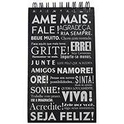 Caderneta apontamento s/pauta 12,5x21,5 Frases 70fl Abyara PT 1 UN Caderneta apontamento s/pauta 12,5x21,5 Frases 70fl Abyara PT 1 UN