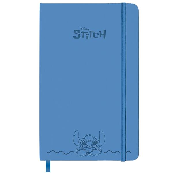Caderno para Anotações Stitch , 80 Folhas sem Pauta, 13 x 21cm, Azul, Spiral - PT 1 UN