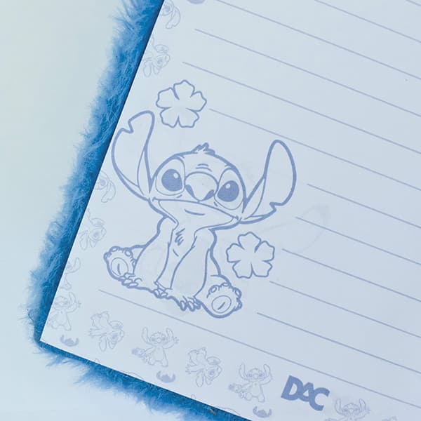 Caderno de anotações Fluffy, Stitch, 15x21cm, 80 folhas pautadas, 4787, DAC - PT 1 UN
