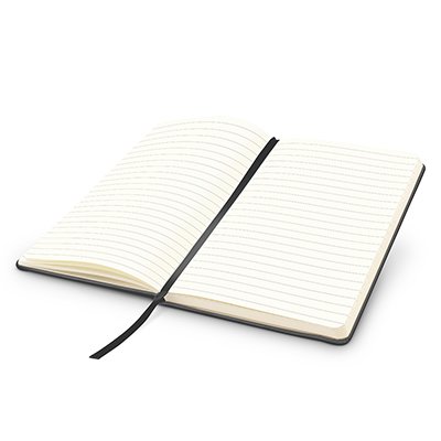 Caderno anotações 13x21cm com pauta 80 fls preto Spiral PT 1 UN