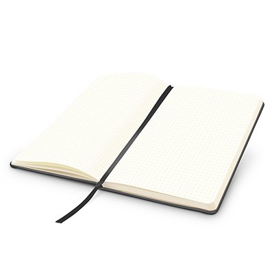 Caderno anotações 13x21cm pontilhado 80 fls preto Spiral PT 1 UN