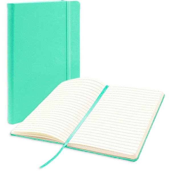 Caderno anotações 13x21cm com pauta 80 fls verde pastel Spiral PT 1 UN