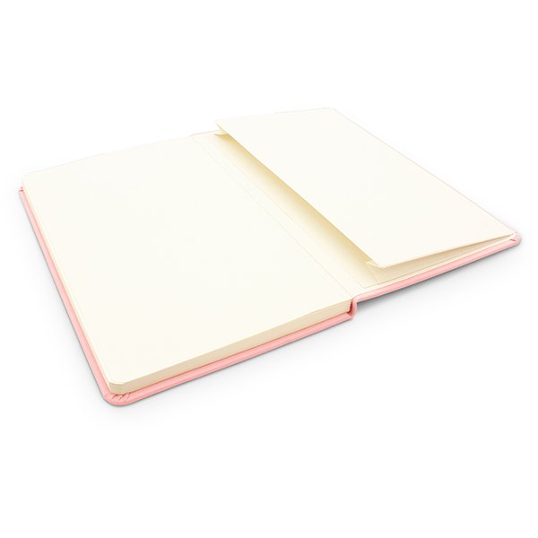 Caderno anotações 13x21cm com pauta 80 fls rosa pastel Spiral PT 1 UN