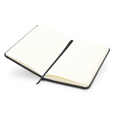 Caderno anotações 15x9cm sem pauta 80 fls preto Spiral PT 1 UN