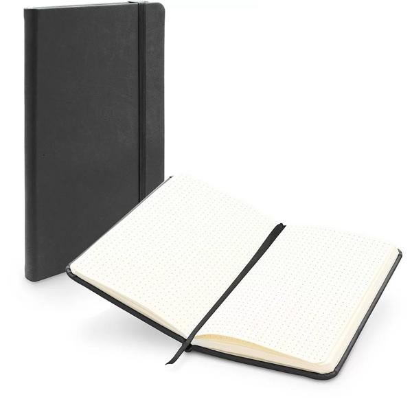 Caderno anotações 15x9cm pontilhado 80 fls preto Spiral PT 1 UN