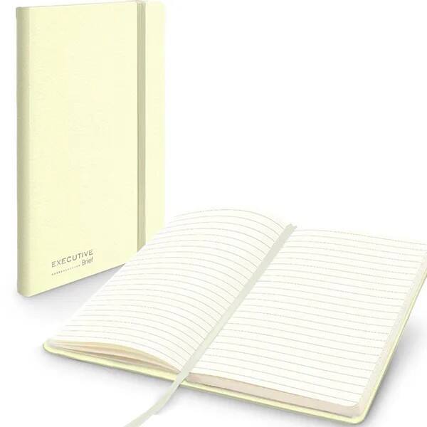 Caderno para Anotações com Pauta, 13cm x 21cm, 80 Folhas, Creme, Brief Executive - PT 1 UN