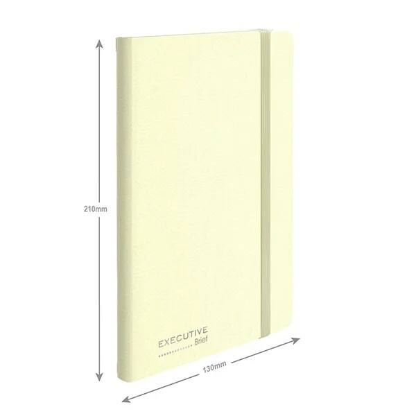 Caderno para Anotações com Pauta, 13cm x 21cm, 80 Folhas, Creme, Brief Executive - PT 1 UN