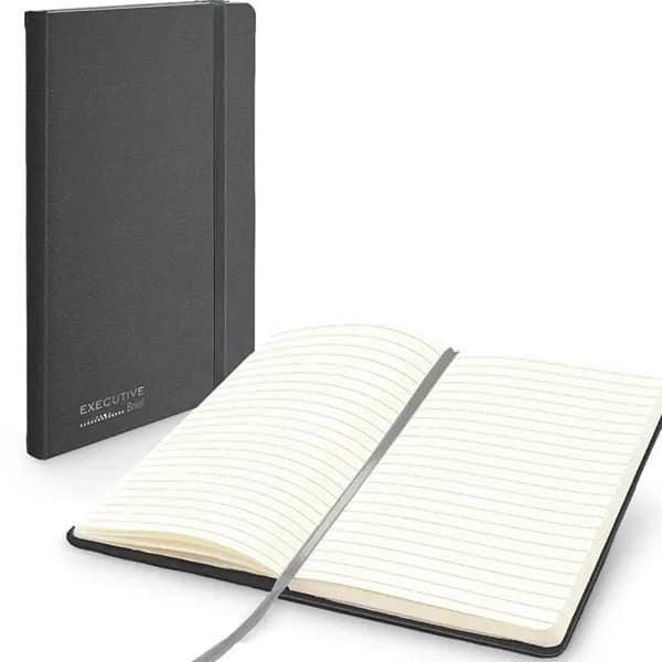 Caderno para Anotações com Pauta, 13cm x 21cm, 80 Folhas, Cinza, Brief Executive - PT 1 UN