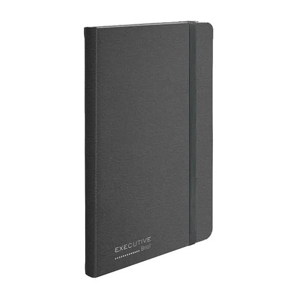 Caderno para Anotações com Pauta, 13cm x 21cm, 80 Folhas, Cinza, Brief Executive - PT 1 UN