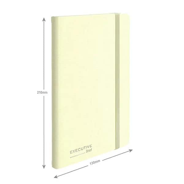 Caderno para Anotações sem Pauta, 13cm x 21cm, 80 Folhas, Creme, Brief Executive - PT 1 UN