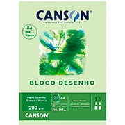 Bloco de desenho A4 branco 200g Canson BL 20 FL Bloco de desenho A4 branco 200g Canson BL 20 FL