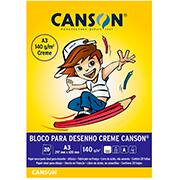 Bloco de desenho A3 creme 140g Canson BL 20 FL