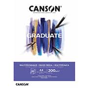Bloco de desenho A4, Multi técnica, Branco, 200g, C400110377, Canson - BL 20 FL Bloco de desenho A4, Multi técnica, Branco, 200g, C400110377, Canson - BL 20 FL