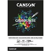 Bloco de desenho A4, Preto, 120g, C400110386, Canson - BL 20 FL