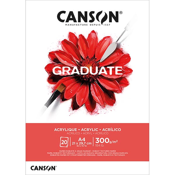 Bloco de Desenho A4 Acrílico, 300g, C525008015, Canson - BL 20 UN