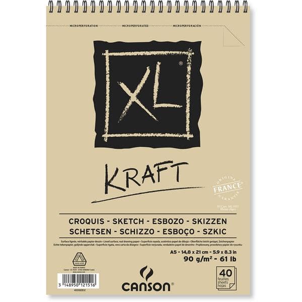 Bloco XL  Kraft A5 90gm2 60082832 Canson BL 40 FL