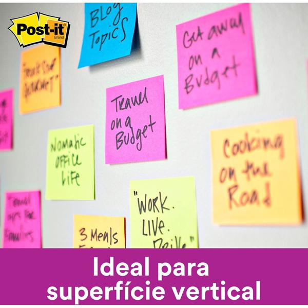 Bloco de Notas Super Adesivas Post-it Lilac 76 mm x 76 mm - 90 folhas - CX 1 UN