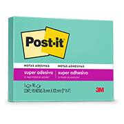 Bloco Adesivo Notas Super Adesivas Post-It Azul Aqua 76mm X 102mm - 90 Folhas - CX 1 UN Bloco Adesivo Notas Super Adesivas Post-It Azul Aqua 76mm X 102mm - 90 Folhas - CX 1 UN