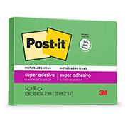 Bloco de Notas Super Adesivas Post-it Verde 76 mm x 102 mm - 90 folhas - PT 1 UN Bloco de Notas Super Adesivas Post-it Verde 76 mm x 102 mm - 90 folhas - PT 1 UN