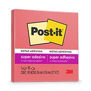 Bloco Adesivo Notas Super Adesivas Post-It Rosa Poppy 76mm X 76mm - 90 Folhas - PT 1 UN Bloco Adesivo Notas Super Adesivas Post-It Rosa Poppy 76mm X 76mm - 90 Folhas - PT 1 UN