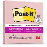 Bloco Adesivo Notas Super Adesivas Post-It Rosa Milênio 76mm X 76mm - 90 Folhas - PT 1 UN Bloco Adesivo Notas Super Adesivas Post-It Rosa Milênio 76mm X 76mm - 90 Folhas - PT 1 UN