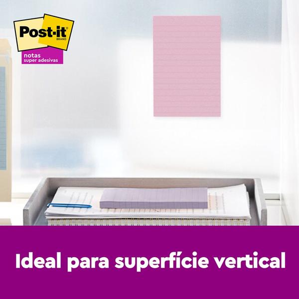 Bloco de Notas Adesivas pautado Post-it, Coleção Paixão por viajar, 101 mm x 152 mm, 270 folhas, 3M - BL 1 UN