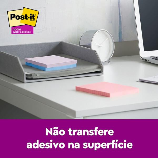 Bloco de Notas Adesivas pautado Post-it, Coleção Paixão por viajar, 101 mm x 152 mm, 270 folhas, 3M - BL 1 UN