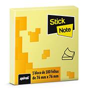 Bloco autoadesivo 76x76mm am neon c/100fls Stick Note PT 1 UN