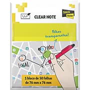 Bloco Adesivo Amarelo Transparente 76mm X 76mm 50 Folhas Stick Note - PT 1 UN Bloco Adesivo Amarelo Transparente 76mm X 76mm 50 Folhas Stick Note - PT 1 UN
