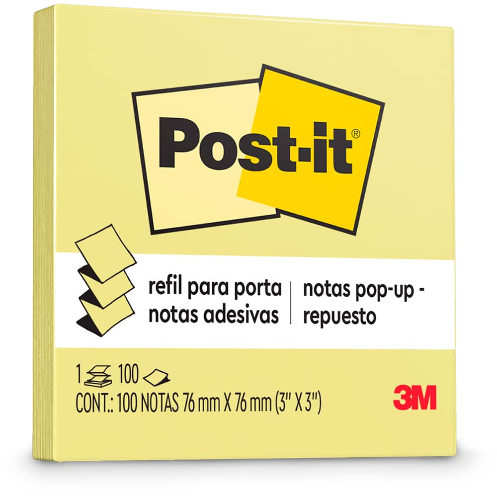 Bloco Adesivo Post It Refil Puxa Facil Amarelo 76 Mm X 76 Mm 3m Pt 1 Un Suprimentos Para Escritorio Kalunga