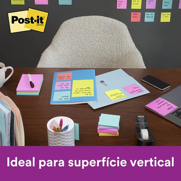 Bloco de Notas Adesivas Post-it Coleção Supernova, 76x76mm, 450 folhas, 3M - BL 5 UN