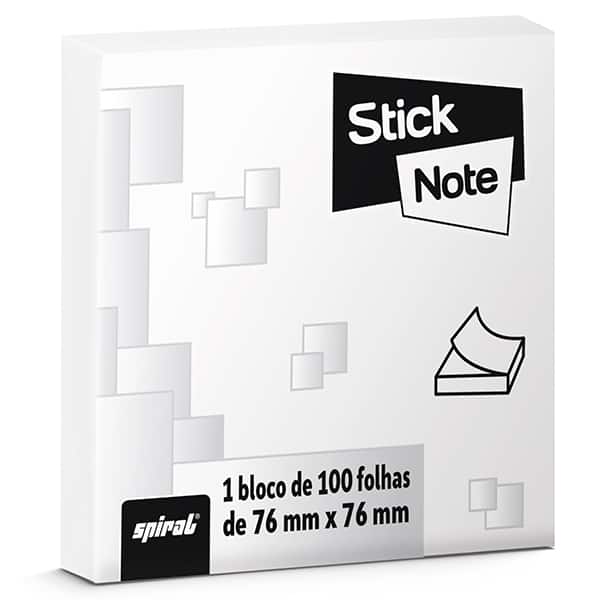 Bloco autoadesivo 76x76 branco c/100fls Stick Note PT 1 UN Bloco autoadesivo 76x76 branco c/100fls Stick Note PT 1 UN