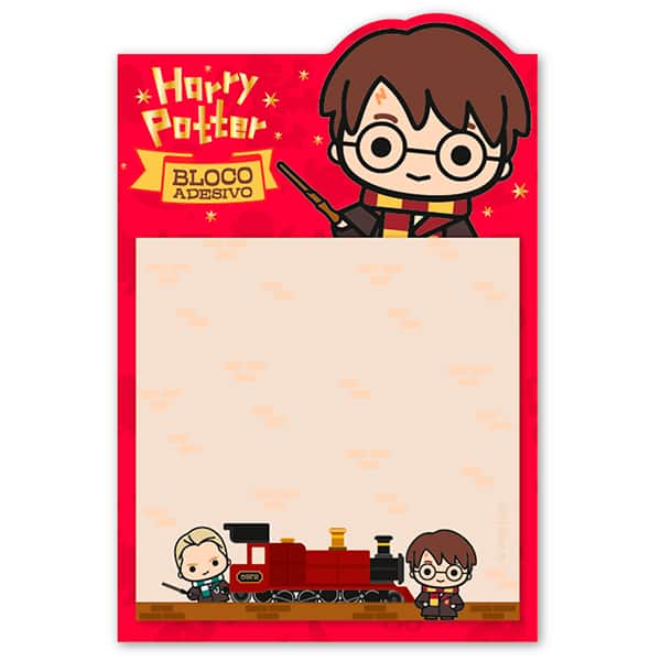 Bloco Autoadesivo Harry Potter, 73 x 73mm, 50 folhas, Stick Note - PT 1 UN Bloco Autoadesivo Harry Potter, 73 x 73mm, 50 folhas, Stick Note - PT 1 UN